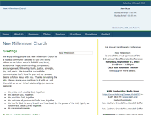 Tablet Screenshot of newmillenniumchurch.us